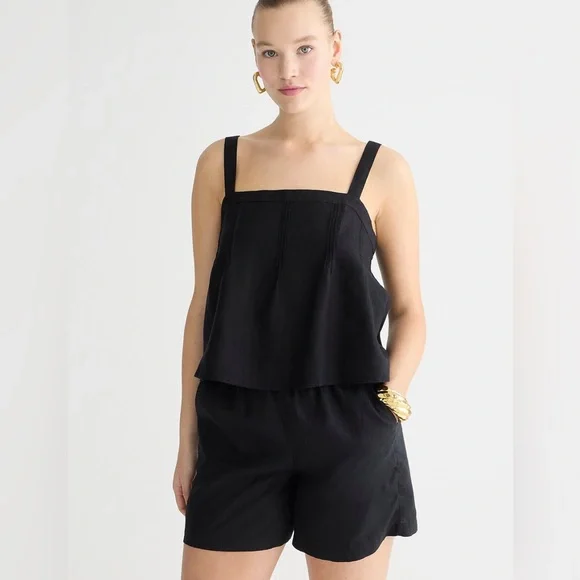 NWT J.Crew Bow-Back Linen Top in White - Picture 2 of 9